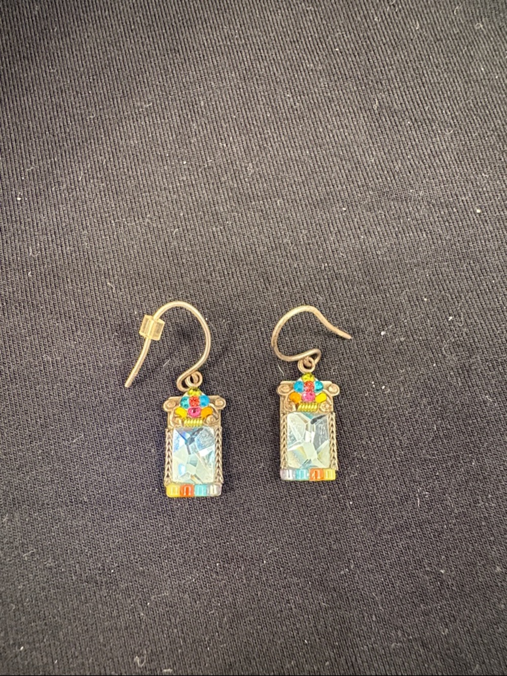 Gold-Tone Multicolor Crystal Drop Earrings - Women Jewelry